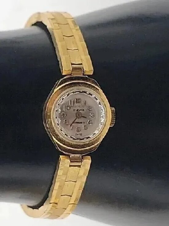 VTG Anosis 17-Jewel Wind Ladies Cocktail Watch Swiss Made RUNS 7.5\
